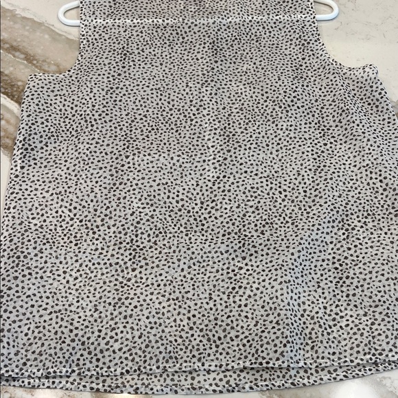 LOFT Polka Dot Sleeveless Camisole in Brown and White Animal Print - Picture 4 of 6